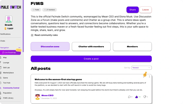 Women's startup community